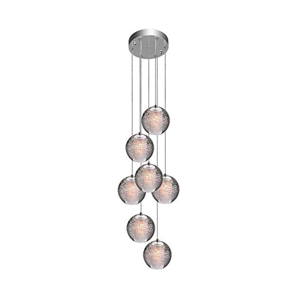 Crystal Chandelier Modern Pendant Light LED Raindrop Ceiling Lamp Crystal Ball Hanging Fixture Lighting 7-Light G4 Staircase Living Room Hotel Hallway Foyer Entry Way