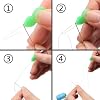 40PCS Large Eye Sewing Needles, 8 Sizes Hand Sewing Sharp Needles, Embroidery Needle, Leather Needle,Stainless Steel Yarn Needles with Threaders & Stitch Markers (Rosy Purple)