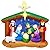 8FT Christmas Inflatables Nativity Scene, Blow Up Christmas Nativity Scene, LED Lighted The Birth of Jesus Scene Inflatables Decor, Christmas Outdoor Inflatable Decorations for Xmas Yard Lawn Patio