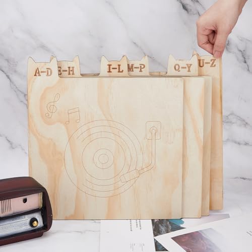 Intercalaires vinyles en bois chat A-Z lot de 6