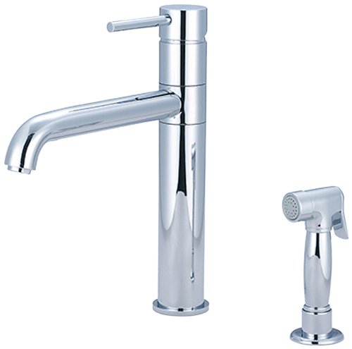 PioneerFaucets Motegi Collection 2MT161H Single Handle Kitchen Faucet, PVD Polished Chrome