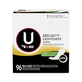 U by Kotex Long Unscented Lightdays Liners, 96 Count