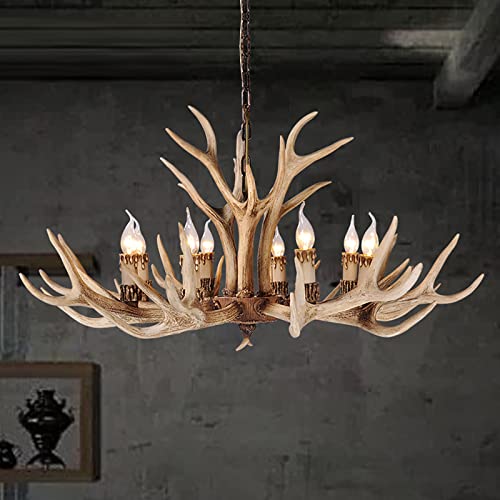 Lustre bois de cerf vintage pour sublimer un salon sombre et froid