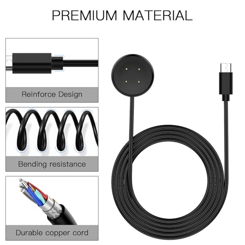 Cables de carga con conector Tipo C doble para un acople magnético estable en Fitbit Sense 2 6