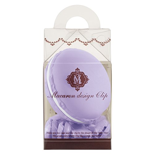 ライオン事務器 クリップ マカロンデザイン ケースセット MC-12-BU ブルーベリー 12個