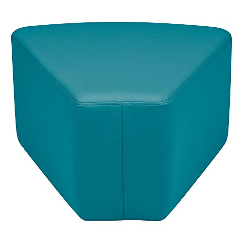 Image of Sprogs 12 inch H Structured Wedge Stool -Flexible Modular Collaborative Soft Seating for Office, Home, Lounge and School Classrooms with Durable Frame -Teal