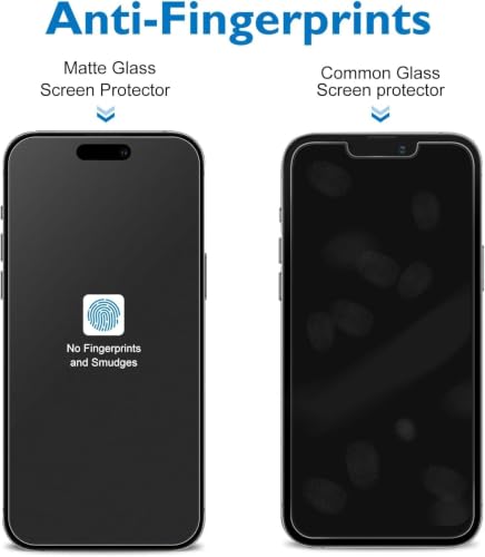 Image of DPJ Matte Anti-Glare Tempered Glass for iPhone 17 (6.3 Inch) With Installation Kit | Military-Grade Screen Protector | Edge to Edge Coverage | Black [Matte] [Pack of 1]