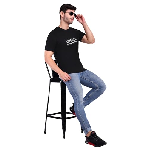 Image of EXCELLO Men's 100% Pure Cotton T-Shirt || Super Soft, Breathable, Premium Material.