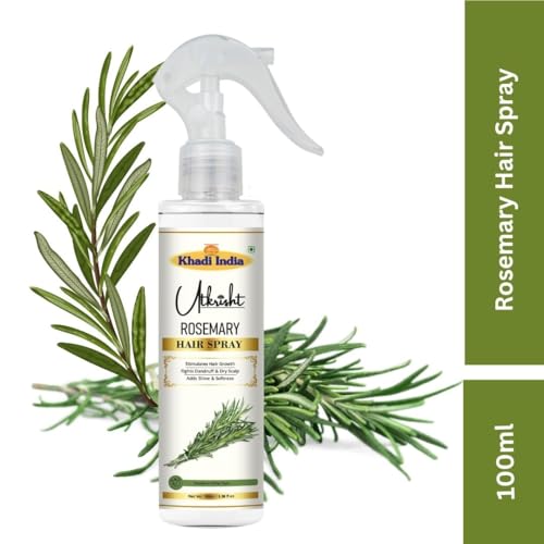 Image of Khadi Utkrisht Pure Rosemary Hair Spray for Regrowth & Scalp Care | Lightweight Hair Tonic Spray for Shine, Strength & Volume - 100ML