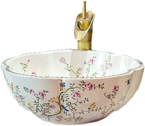 Elanti Vessel Above-Counter Round Bowl Bathroom Sink In White EC9869