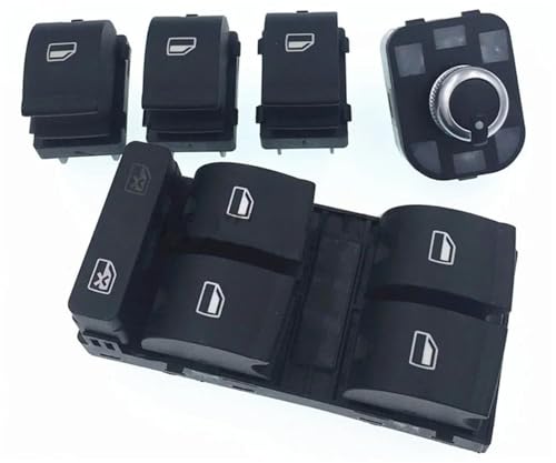 Bouton de commande de vitre pour Audi A4 S4 B6 B7 2003-2008 noir