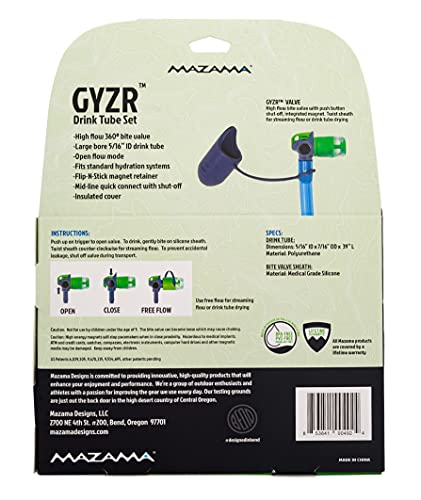 GYZR Drink Tube Set, Hydration System Upgrade with High Flow Tube and Streaming Flow Option. Includes Magnet Retainer and Insulated Cover - Thumbnail 2