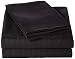 300 Thread Count 100% Cotton Dobby Stripe Sheet Set- Assorted Colors/sizes (King, Black)