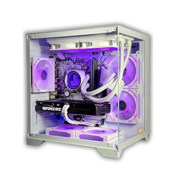 PC Gamer Ryzen 7 5700X, 32GB DDR4 3200MHz, RTX 4060 8GB, SSD 1TB NVMe, Branco – Full White Premium Water Cooler RGB e Cabos Sleeved
