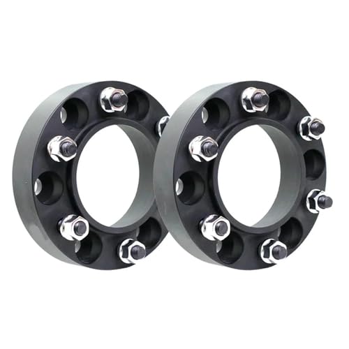 Entretoises de roue 6x139.7 noires 38mm en alliage d'aluminium forgé