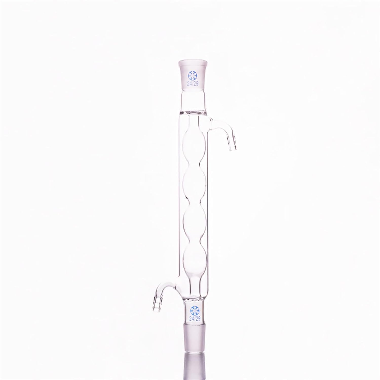 Lab Supplies Allihn Condenser 500mm/24 * 2,Condensation Length 500mm,Condenser Allihn with bulbed Inner Tube,Standard Ground Mouth 24/29