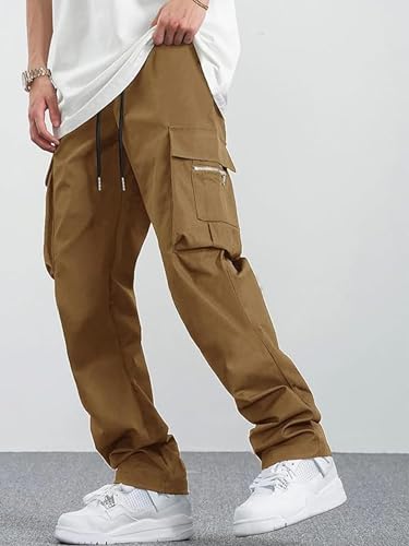 Image of DEEMOON Men's Cargo Pants Outdoor Hiking Multi-Pocket Utility Long Trousers | Men's Cargo