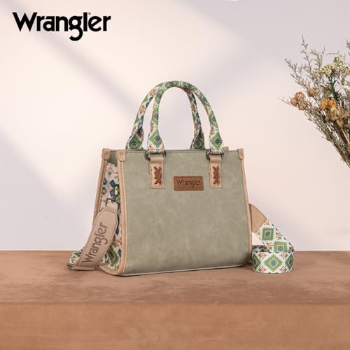 Image of Montana West Wrangler Tote Bag for Women Aztec Western Retro Purse Top Handle Handbags