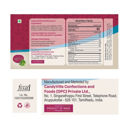 Image of CandyVille Mint Mello Paan Mint Candy Tin (680 Grams - Pack Of 2) | Mild Mint | Paan Flavoured With Menthol Drops | Pan Candy