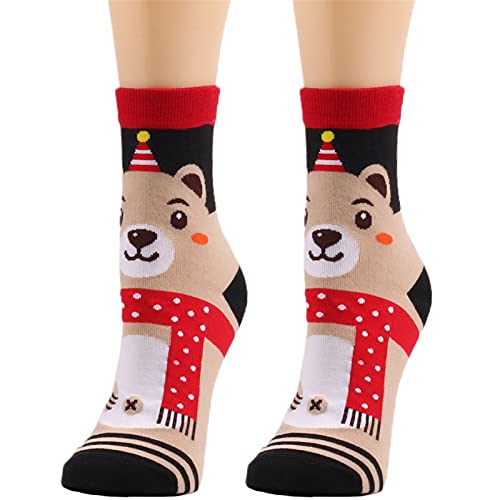 Socks for Women Christmas Holiday Socks Novelty Crew Socks Cut Thermal Colorful Unisex Xmas Socks Knit Casual Socks