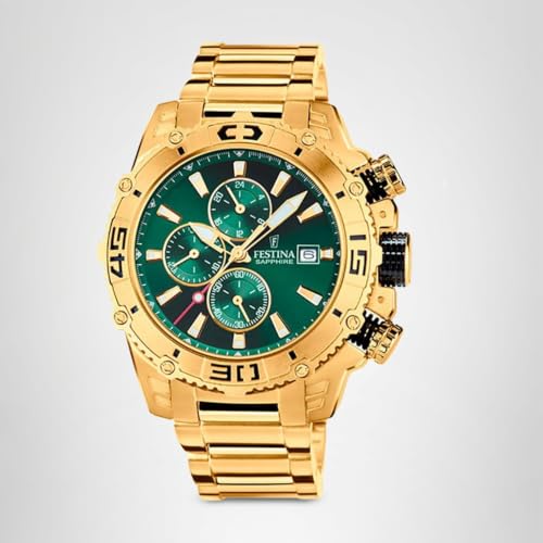 Miniatura 2 de Festina Reloj Hombre Analógico De Acero Inoxidable 316l Dorado - Movimiento De Cuarzo - Cronógrafo - Calendario - Cristal Mineral De Alta Resistencia - Resistente Al Agua 10 Atm F20492 3 Prestige