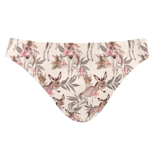 Men's Swim Briefs Donkey Animal Cute Swimsuit Beach Swimwear Bikini M B0403454