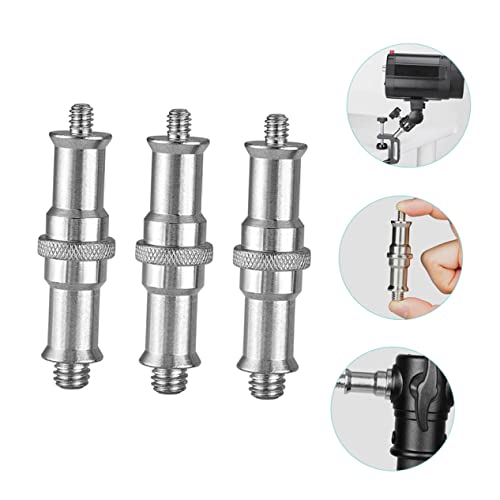 Image of Gatuida 1 /4 to 3 /8 Threaded Screw Adapter Set for Tripods and Light Stands 3pcs Hot Shoe Converter Compatible DSLR and Video Equipment