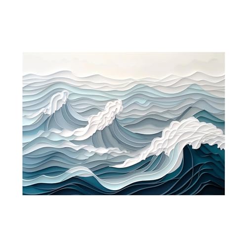 Affiche et decoration murale avec image d art ondule 3D pour sublimer votre salon et cuisine