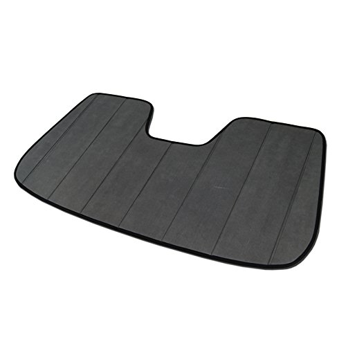 Image of Front Car Windshield Sun Shade Compatible with 2011-2017 BMW F25 X3 | Custom Fit Visor Accordion Fold Style Sun Protector | Silver & Grey 1-pc Set | SS-032