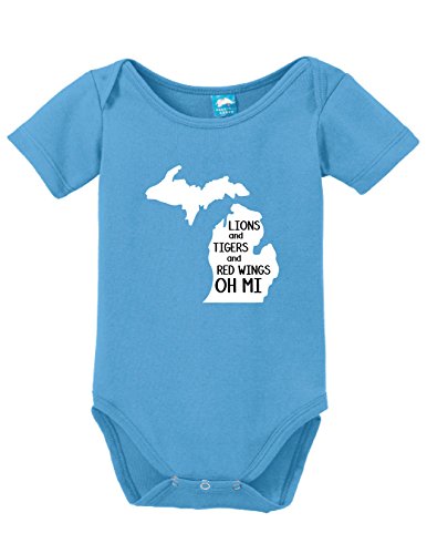 Lions and Tigers and Red Wings Oh Mi Printed Infant Bodysuit Baby Romper