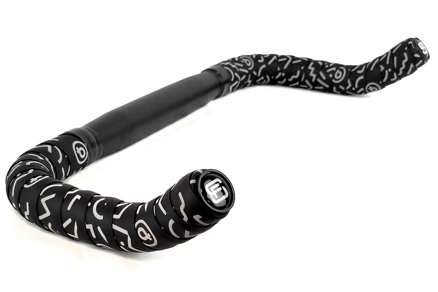 Manillar Bullhorn Santafixie 31.8 mm Aluminio 6061 T6 445 mm con Cinta de Manillar SNTFX SPECIAL para Bicicleta Fixie y Urbana (Reflective 80's)