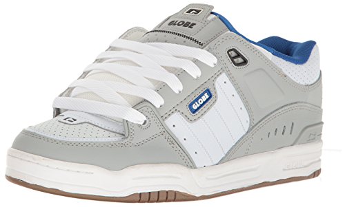 Image of Globe Mens Fusion Skate Shoes, Grey /Blue /White, 7 M US