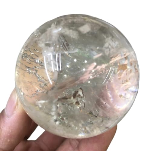 Sphère quartz cristal de roche boule blanche minéral naturel collection 80mm