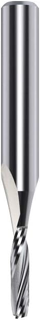 CMT 191.001.11 Solid Carbide Upcut Spiral Bit, 1/8-Inch Diameter by 2-Inch Length, 1/4-Inch Shank,Silver