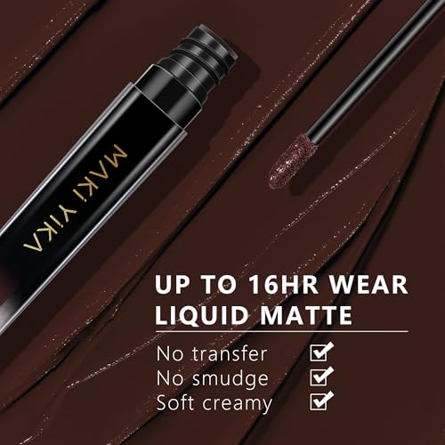 Image of MAKI YIKA Dark Brown Lipstick Matte for Women Long Lasting Lipsticks