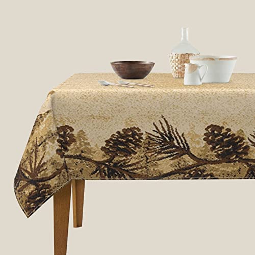 Nappe carrée pomme de pin pour protéger et décorer la table - 5