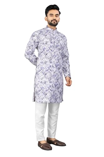 Image of Trustous Kurta Pyjamas set for Mens | Pyjamas with kurta PRINTED and classis look |KURTA Pyjamas SET
