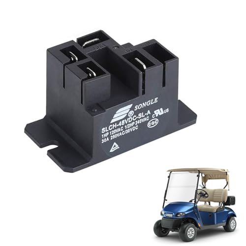 Upgraded Golf Cart 48V 30A Relay Power Drive Charger for Club Car Power Drive 1 & 2 1995-up, Replace OEM# 101828601,1018286-01,103414901,102275401