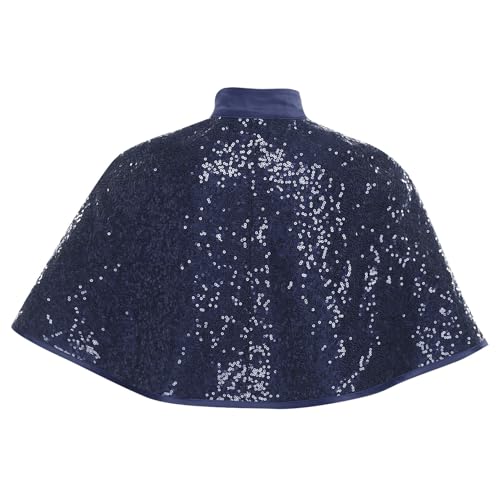 Girls Princess Cape Mock Neck Bolero Shrug Allover Sequins Flower Girl Cover Up4