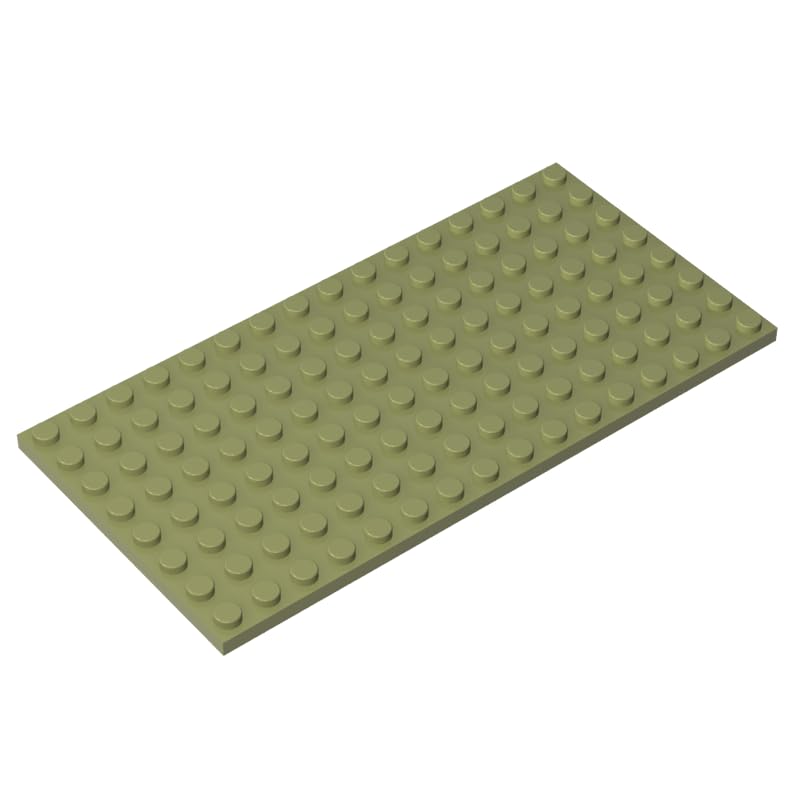 92438 Foundation Plate Plate 8x16 5Pieces GDS-529 Compatible with Lego Building Blocks Color:Olive Green — image 1