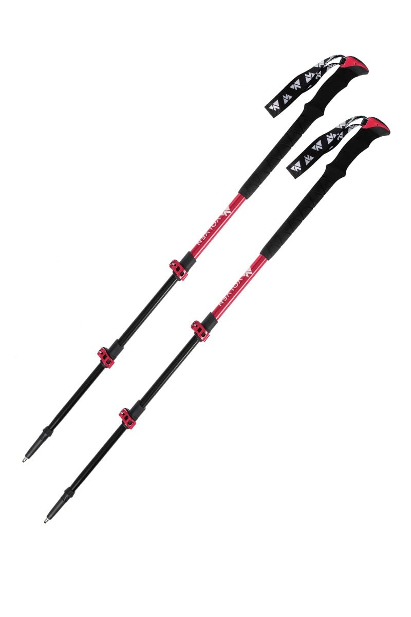 Kije trekkingowe Adventure Pro - Czerwony