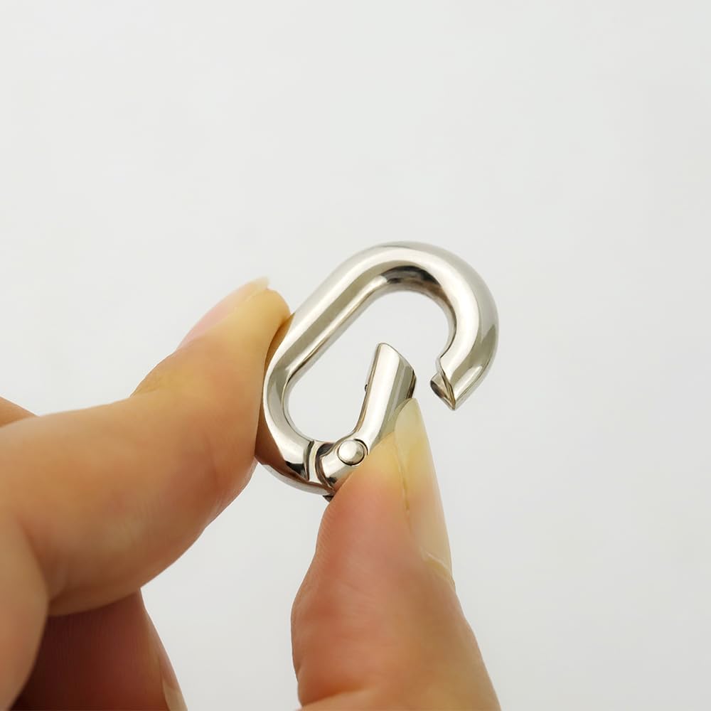 8pcs Spring Oval Ring,Round Carabiner Snap Clip Trigger Spring Keyring Buckle,Oval Ring for Bags,Purses - Image 3
