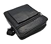ODS:UK Real Leather Man Bag Mens/Ladies Unisex Shoulder Bag Cross Body Messenger Bag Travel Holiday Mobile Phone Organizer (Black - Style 2) #4