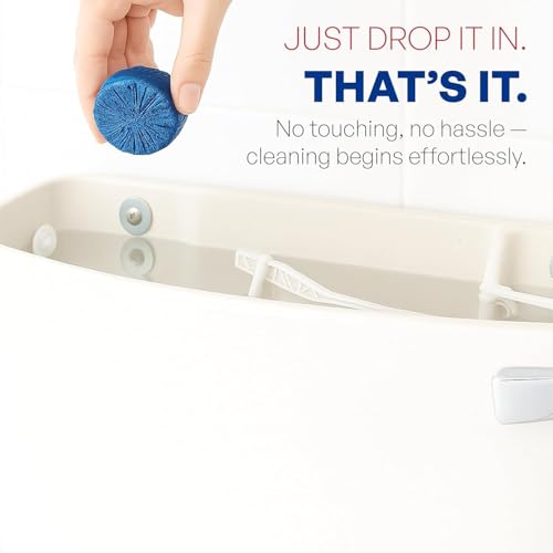 Image of Automatic Toilet Cleaner Tablets - Long Lasting Effervescent WC Bowl Cleaner for Commode Tank | Removes Limescale Stains, Deodorizer & Freshener (Pack of 10)