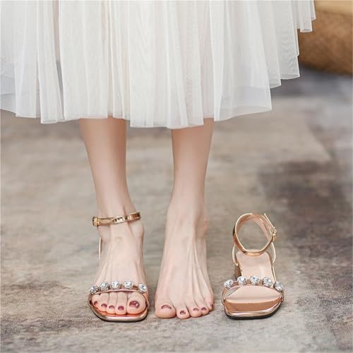 Heeled Sandal For Women Comfortable Strappy Heels Square Open Toe Block Chunky Sandal For Wedding Work Party Dressy Prom4