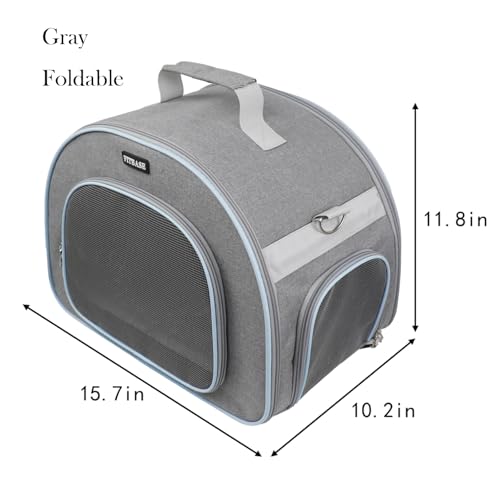 Collapsible Cat Carrier FITBASE Dog Pet Carrier 15.7X10.2X11.8 Inches for Small/Medium Animal Puppy, Pet Travel Cage Soft Sided Cat Bag for Camping, Hiking, or to the Vet’s - Image 3