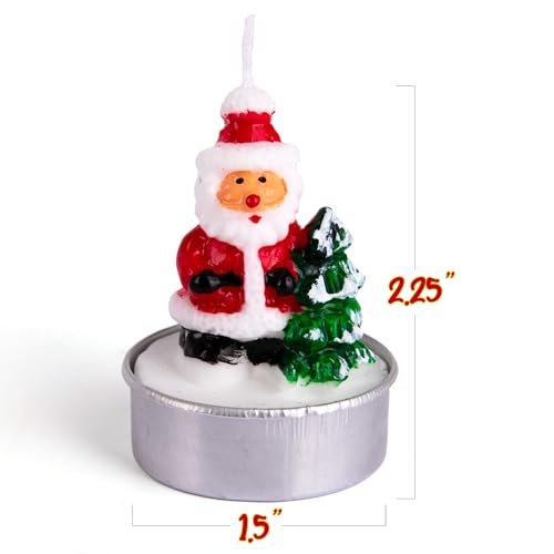 Artcreativity AC-2999 Bulk Christmas Candle Set - Includes 12 Christmas Tealight Candles In Festive Designs - Indoor Christmas Decorations - Xmas Party Supplies - Tealight Candles (Bulk) For Holiday Décor thumb #3