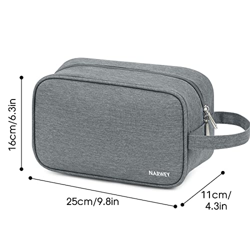 Image of Narwey Travel Toiletry Bag for Women Traveling Dopp Kit Men Toiletries Bag Cosmetic Bag Makeup Bag Medicine Bag for Traveling (Grey)