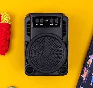 سماعة راديو بصوت رعد يتيح لك الاستماع بوضوح واستقبال خالٍ من الضوضاء - بلوتوث ويو إس بي - مقبض مقوى لسهولة الحمل - حامل للموبايل - من جينيريك