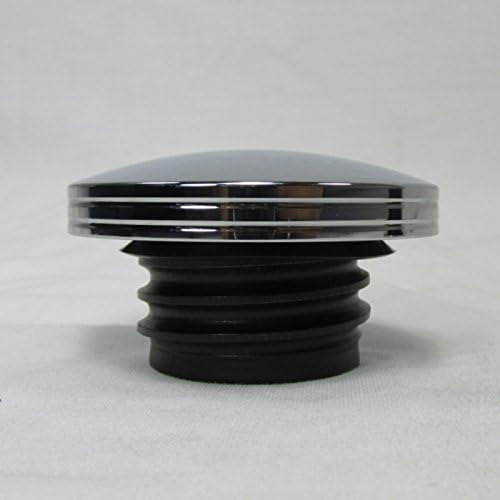 Billet Aluminum Chrome "Domed" Custom Machined Replacement Harley Gas Tank Caps for 1982-Later 2-Piece & Fat-Bob Tanks - SOLD AS A SET - Right Thread Vented & Left Thread Non-Vented - Chopper Bobber